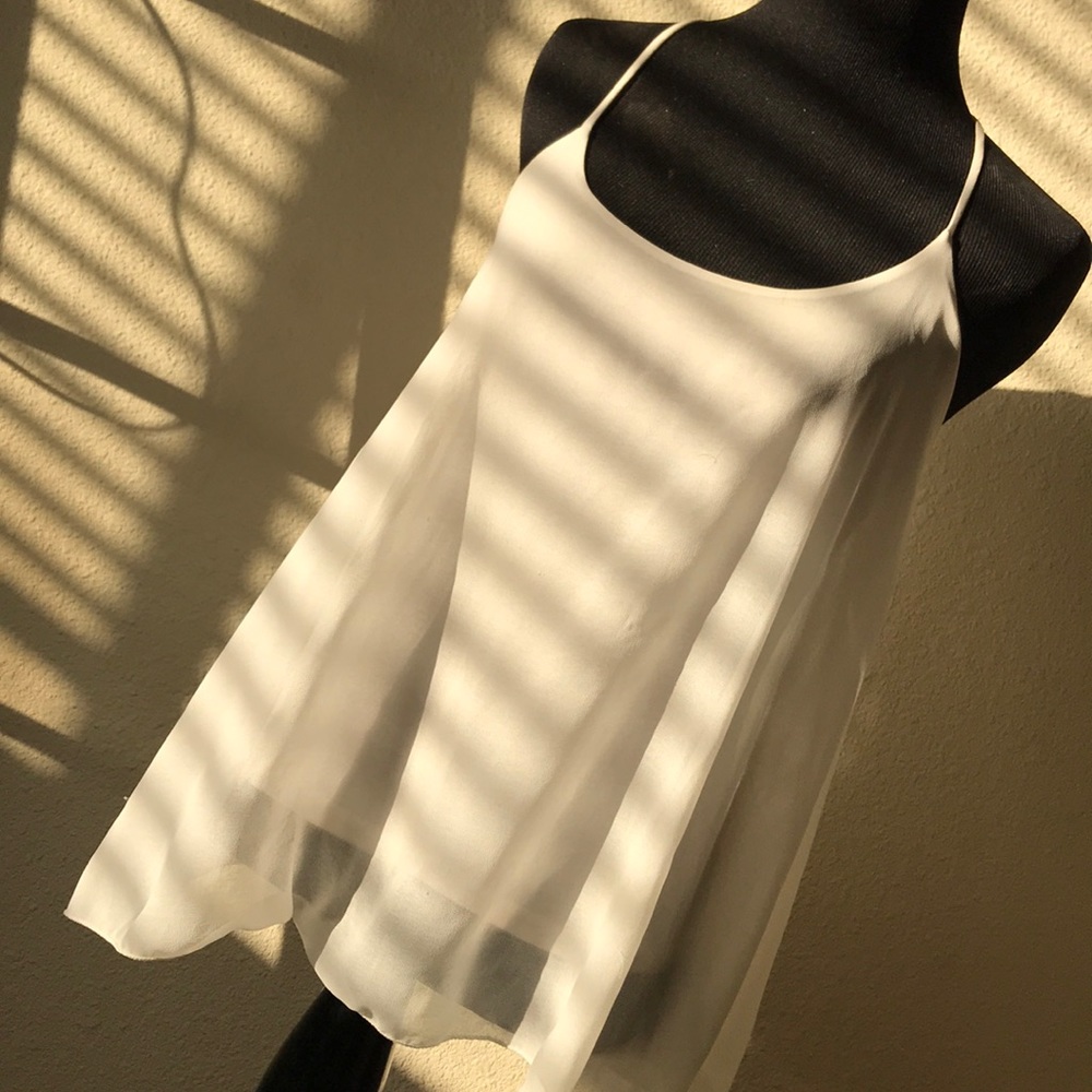 Shear white tank